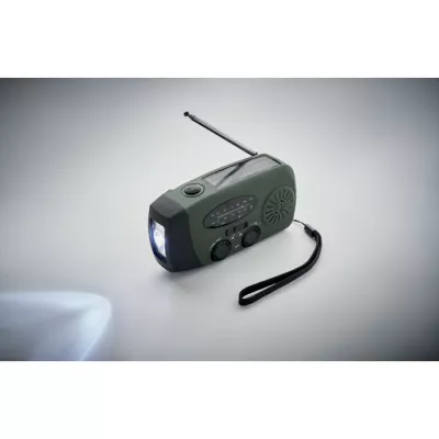Radio przenośne z latarką i powerbankiem ONDA - Ciemnozielony (MO2746-60)