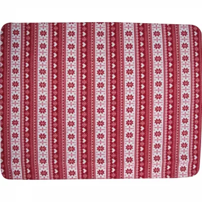 Koc z polaru świąteczny 200g/m² MARIANNE - czerwony (6316905)