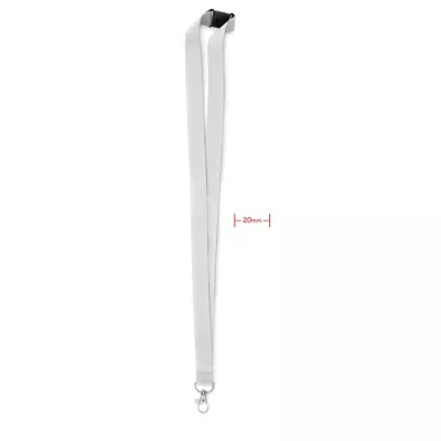 Smycz 20 mm ze złączką bezpieczeństwa PANY - Bialy (MO9354-06)