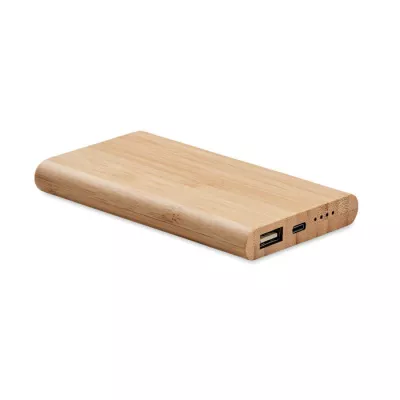 Powerbank 4000 mAh w bambusowej obudowie ARENAPOWER C - Drewna (MO6814-40)