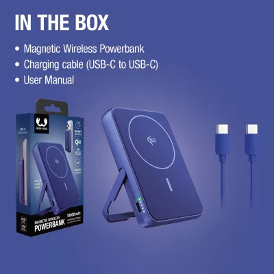 Fresh 'n Rebel Powerbank bezprzewodowy 10000 mAh kompatybilny z MagSafe - niebieski (LT49745-N0011)