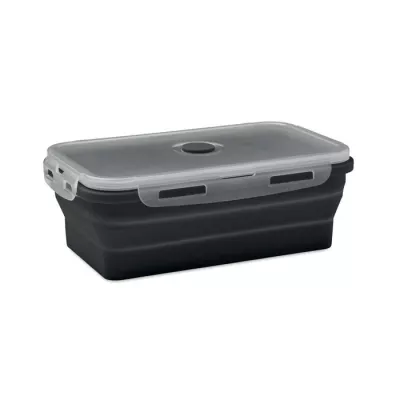 Lunchbox składany silikonowy 1200 ml KOLAPSO - Czarny (MO2549-03)