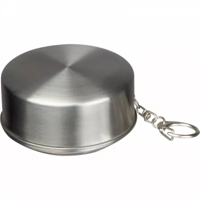 Składany stalowy kubek 250 ml - szary (8399207)
