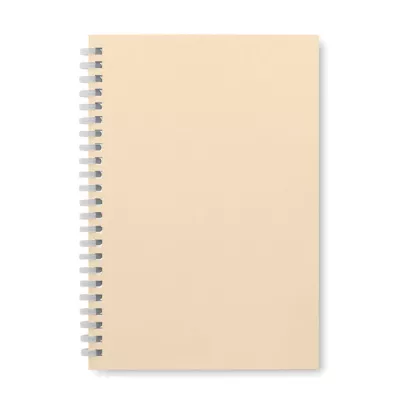 Notes A5 na spirali 80 kartek w linię RECARNOTE - Bezowy (MO2523-13)