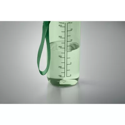 Butelka sportowa motywacyjna z RPET 700 ml ENKEL - Przezroczysty Zielony (MO2792-24)