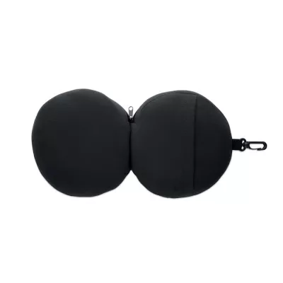 Poduszka podróżna 2 w 1 z maską na oczy SOFT NUIT - Czarny (MO2907-03)