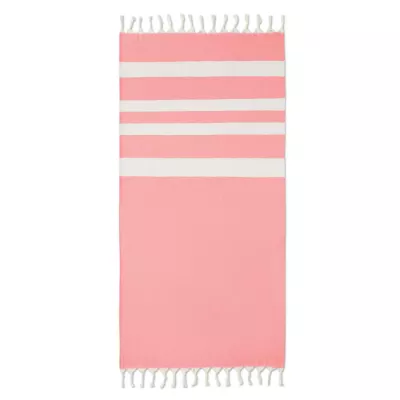 Ręcznik hammam z recyklingu 75x150 cm 140 g/m² AGOURA - Czerwony (MO6554-05)