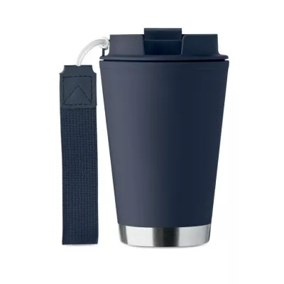 Kubek dwuścienny z PP z paskiem 300 ml TOPIZ - Francuski Granat (MO2596-85)