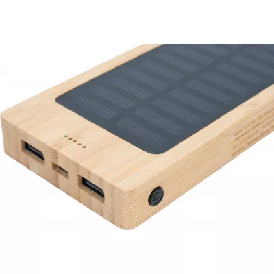 Power bank 8000 mAh solarny VALENTINA - beżowy (3256313)