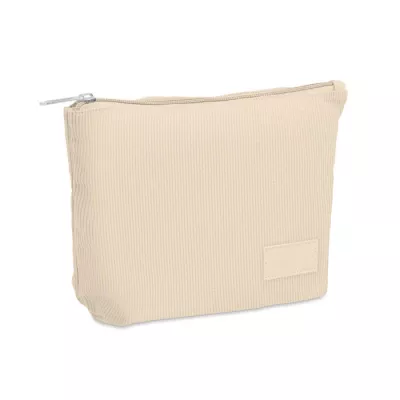 Kosmetyczka sztruksowa z podszewką 220 g/m² CORDY T - Bezowy (MO2876-13)