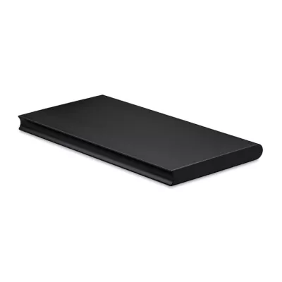 Powerbank solarny z aluminium 8000 mAh SOLAR POWERFLAT - Czarny (MO9051-03)