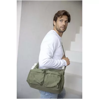 Calli - torba na laptopa o przekątnej 13 cali wykonaa z recyklingowanego nylonu z certyfikatem GRS - Leśny zielony (12081064)
