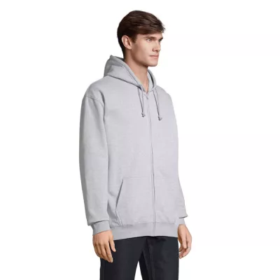 Bluza rozpinana z kapturem Sol's CARTER - Szary Melanż 2 (S03812-GY)