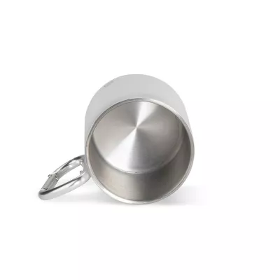 Kubek z recyklingowanej stali nierdzewnej VIVO 250 ml - biały (16405-01)