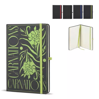 Notatnik Iroko z twardą okładką Laser A5 - czarno / czarny (LT92090-N0202)