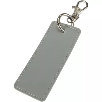 Resi Plus brelok z prostokątną zawieszką z recyklingowanego materiału z certyfikatem GRS - Szary (13014182)