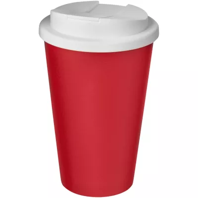 Americano® 350 ml tumbler with spill-proof lid - Biały-Czerwony (21069518)
