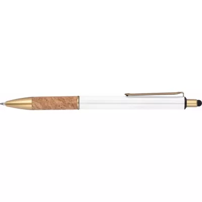 Długopis metalowy touch pen CAPRI - biały (369006)