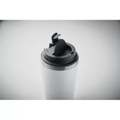 Kubek dwuścienny z powłoką ceramiczną 350 ml BLERM - Bialy (MO2572-06)