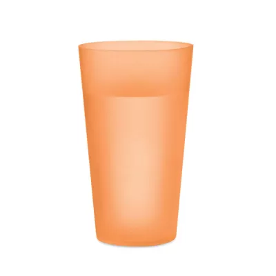 Kubek eventowy wielorazowy z PP 500 ml FESTA LARGE - Przezroczysty Pomaranczowy (MO9907-29)