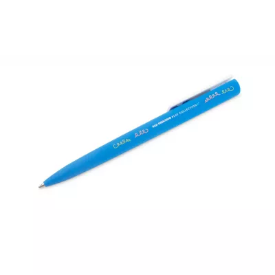 Długopis plastikowy z matową powłoką soft touchALEO - niebieski (19499-03)