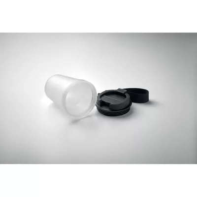 Kubek z PP z paskiem 300 ml ISFORDEN TUMBLER - Przezroczysty Bialy (MO2670-26)