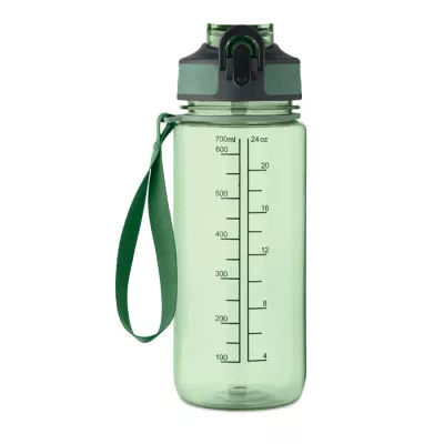 Butelka sportowa motywacyjna z RPET 700 ml ENKEL - Przezroczysty Zielony (MO2792-24)