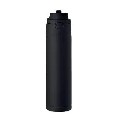 Butelka stalowa ze słomką 650 ml TOIEN ONE - Czarny (MO2989-03)