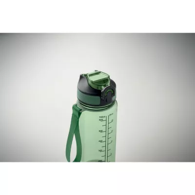 Butelka sportowa motywacyjna z RPET 700 ml ENKEL - Przezroczysty Zielony (MO2792-24)
