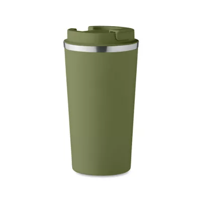 Kubek termiczny ze stali z recyklingu 510 ml BRACE + - Ciemnozielony (MO6579-60)