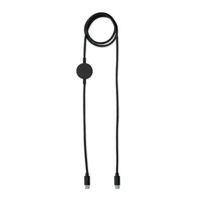 Kabel USB-C 60W z ładowarką do smartwatcha ARGER - Czarny (MO3151-03)