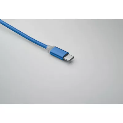 Kabel do ładowania 4 w 1 z brelokiem BLUE - Niebieski (MO2141-37)