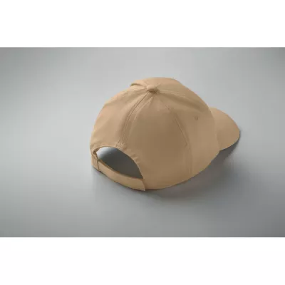 Czapka z daszkiem 5-panelowa z bawełny 160 g/m² BUZZ - Kosc Sloniowa (MO1447-53)
