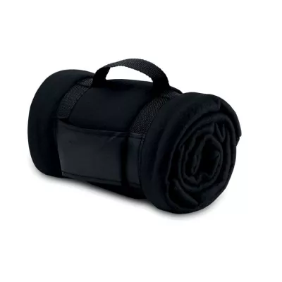 Koc polarowy z rączką 120x150 cm 180 g/m² STAVENGER - Czarny (MO7245-03)