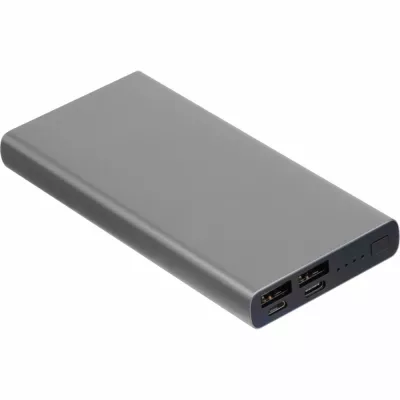 Power bank 10000 mAh z aluminium z recyklingu GIORGIA - szary (3450307)