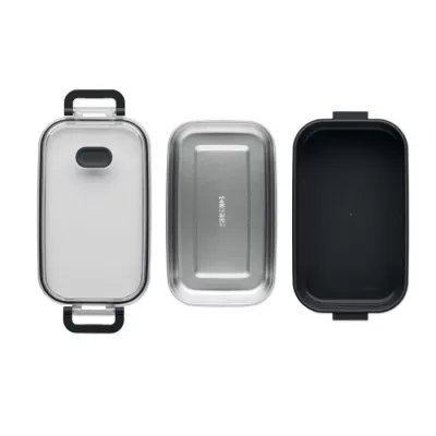 Lunchbox z PP ze stalowym wkładem 750 ml HOAGIE - Czarny (MO2770-03)