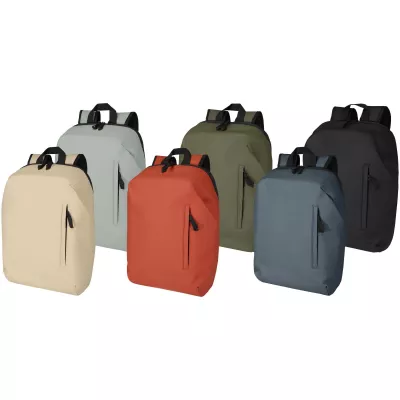 Resi Plus plecak na 15-calowego laptopa o pojemności 18 l z recyklingu, z certyfikatem GRS i zabezpieczeniem przed kradzieżą - Czarny (13010990)