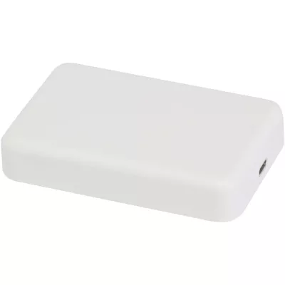Acrab magnetyczny bezprzewodowy powerbank o pojemności 10 000 mAh i mocy 15 W z technologią 20 W PD — wykonany z tworzyw sztucznych pochodzących z recyklingu - Biały (12444201)
