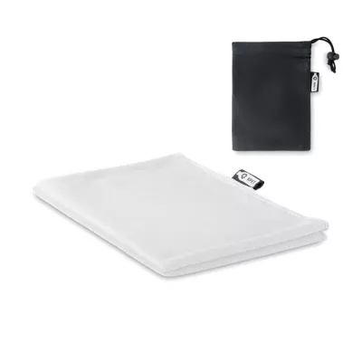 Ręcznik sportowy RPET z workiem 30x80 cm TUKO RPET - Bialy (MO9918-06)