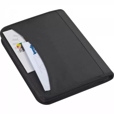 Folder A4 z notatnikiem w linie JACQUELINE - czarny (2101103)