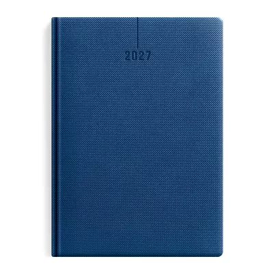 Kalendarz książkowy A5 DZIENNY, registry drukowane - KK3 Niebieski z połyskiem (A5-DZ/a-KK3)