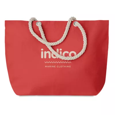 Torba plażowa bawełniana 220 g/m² MENORCA - Czerwony (MO9813-05)