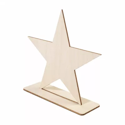 Wlobor personalizowane drewniane trofeum, gwiazda - naturalny-a (AP715068-A)