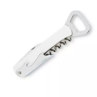Korkociąg kelnerski stalowy w etui TRIFO - Bialy (KC4268-06)