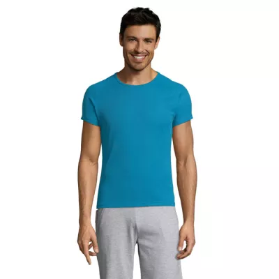 Koszulka sportowa męska raglan 140 g/m² Sol's SPORTY - Aqua (S11939-AQ)