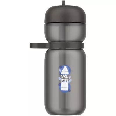 Mepal bidon o pojemności 600 ml z odchylaną pokrywką - Czarny (10091390)