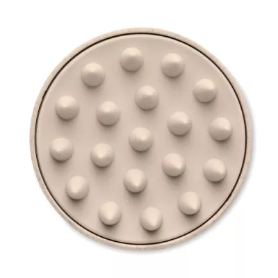 Szczotka do masażu głowy z silikonowym włosiem MASSAGE - Bezowy (MO3164-13)