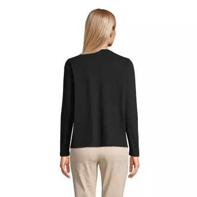 Koszulka damska z długim rękawem Sol's MONARCH WOMEN - Deep Black (S04443-DB)