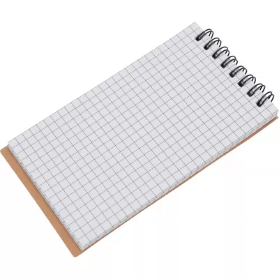 Notatnik w kratkę z karteczkami do markowania MANLIO - brązowy (2058301)
