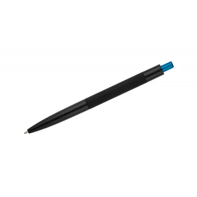 Długopis metalowy z powłoką soft touch i lustrzanym grawerem PAUL - niebieski (19746-03)